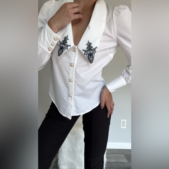 Button Down Dress Shirt- Blouse - Picture 7 of 11